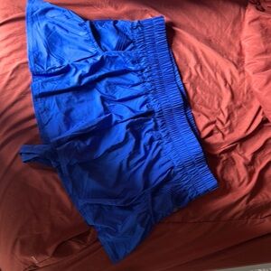 Vibrant Blue Elastic Waist Athletic Shorts  XL